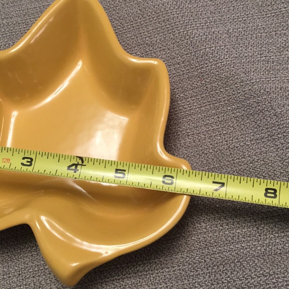 New Fall Ceramic Candy Dish Trinket Bowl Leaf Pattern Dish From Portugal - Picture 7 of 11